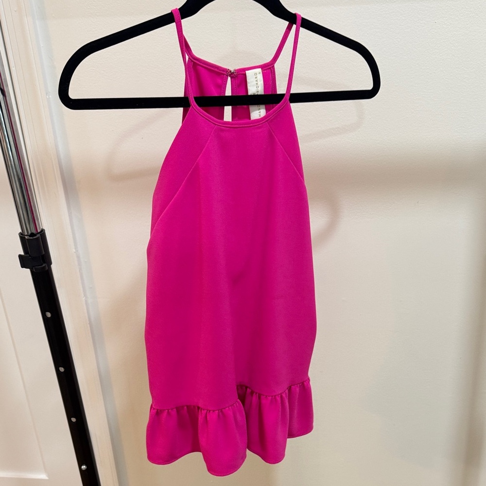 Amanda Uprichard Pink Halter Blouse